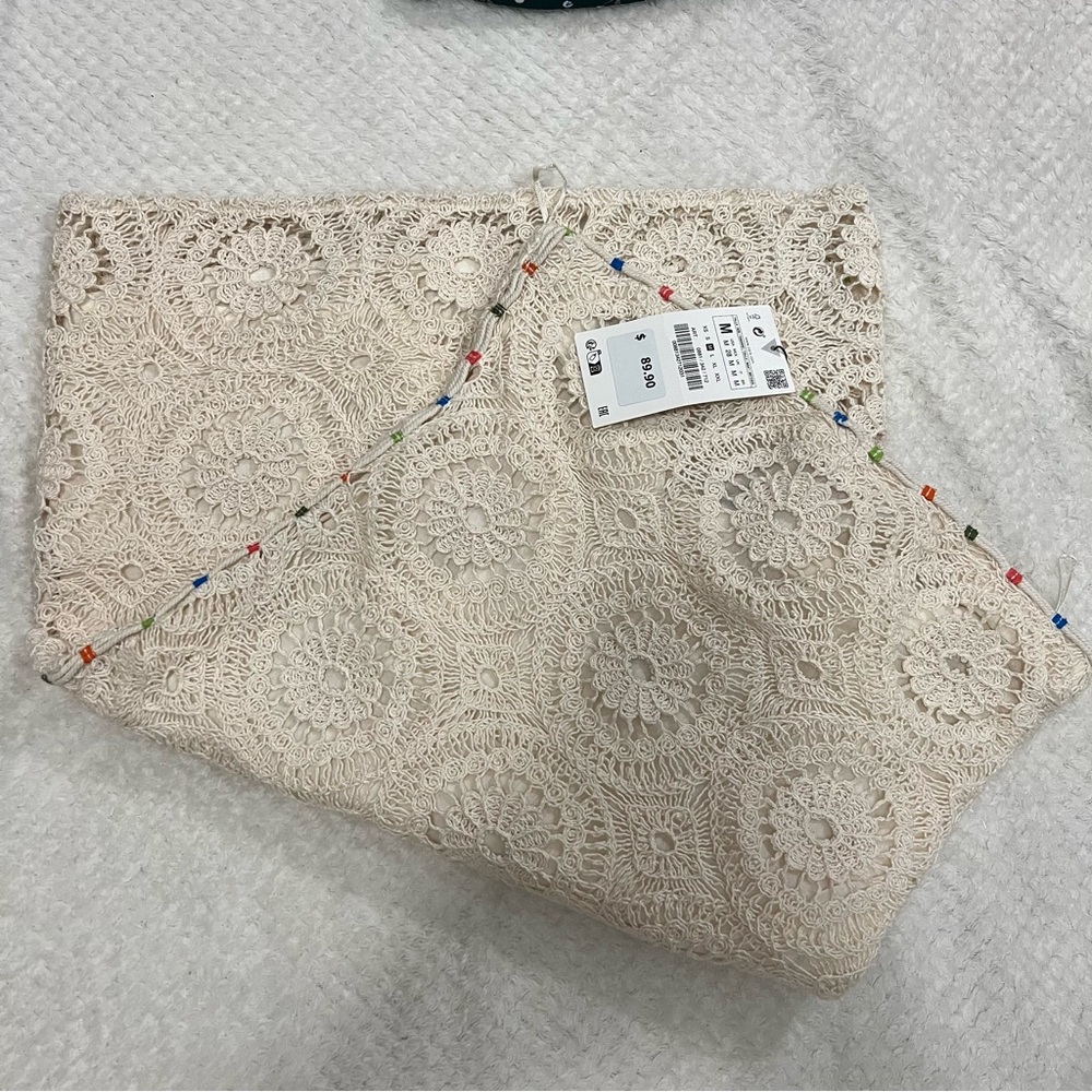 NWT zara crochet strapless dress - Picture 3 of 6
